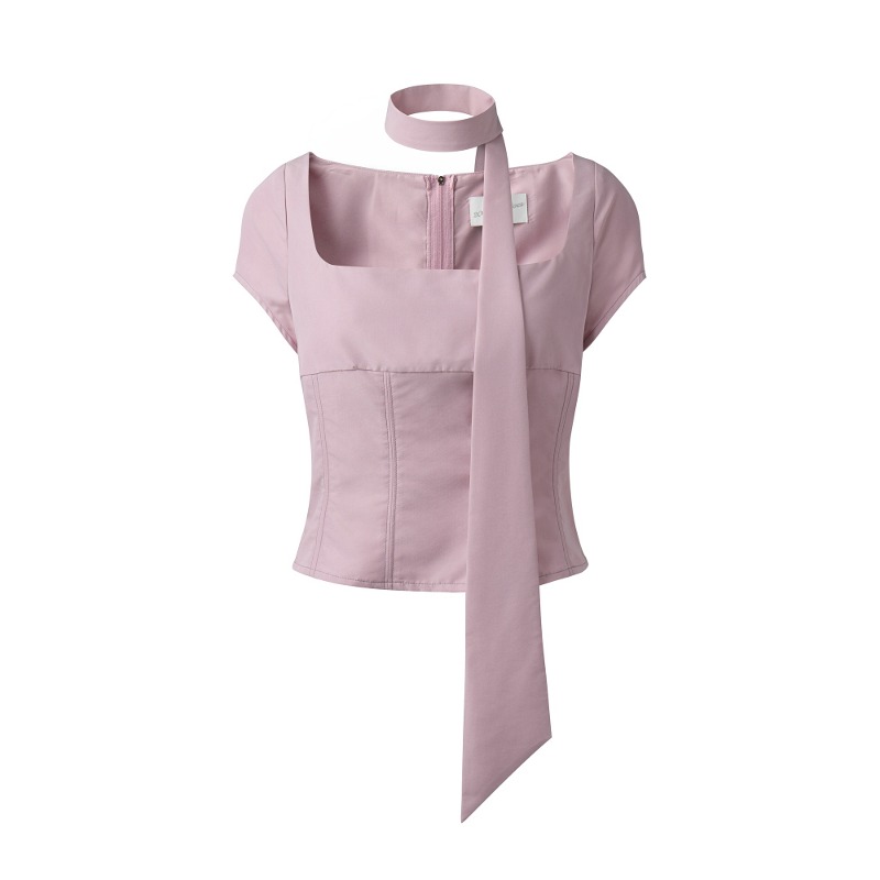 ANGEL WING SCARF TOP (PINK)